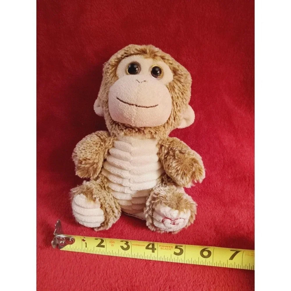 Plush Kellytoy RETIRED Valentine Plush Stuffed Monkey Embroidered Heart on Foot